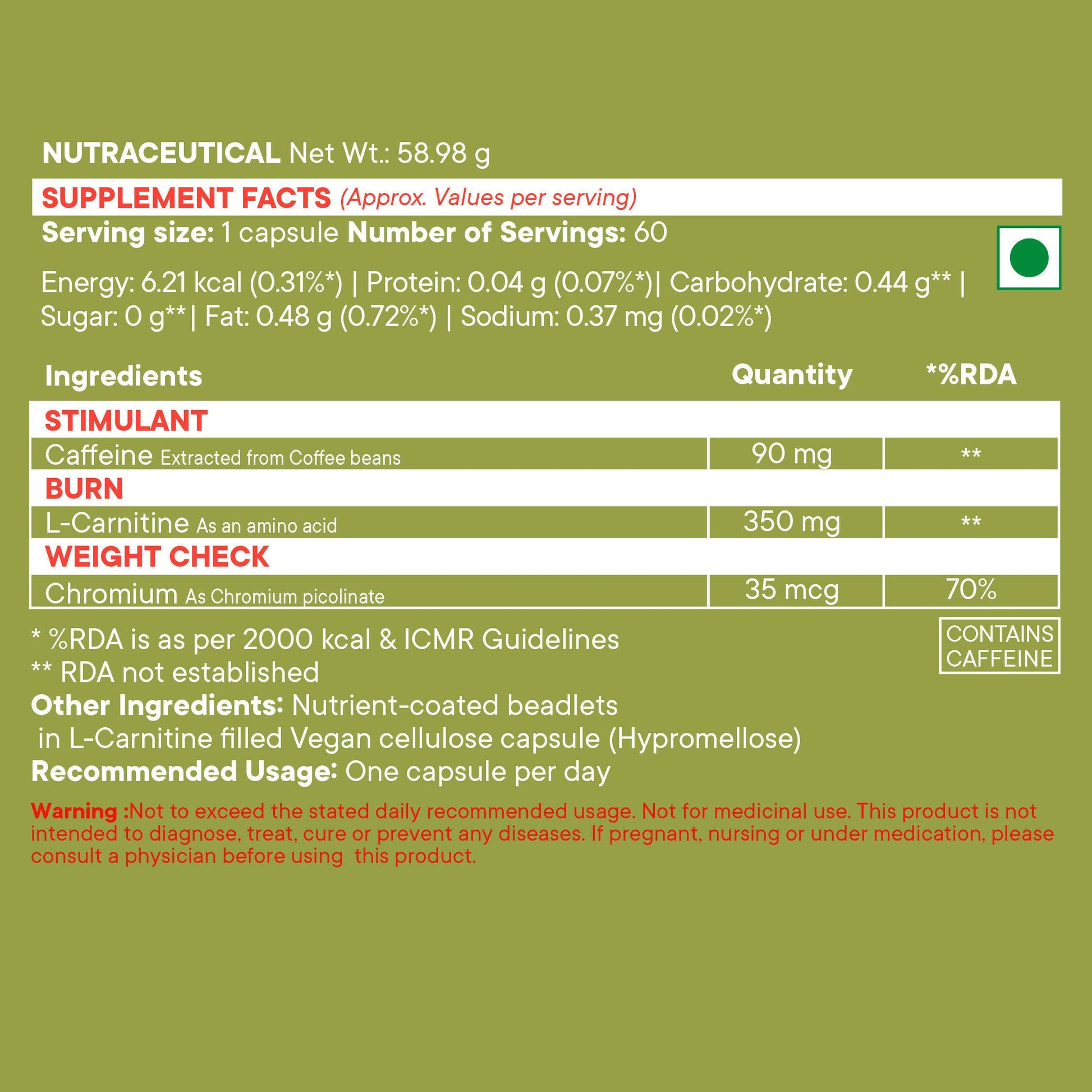 Wellbeing Nutrition Slow | Burn Capsules - Grab2buy