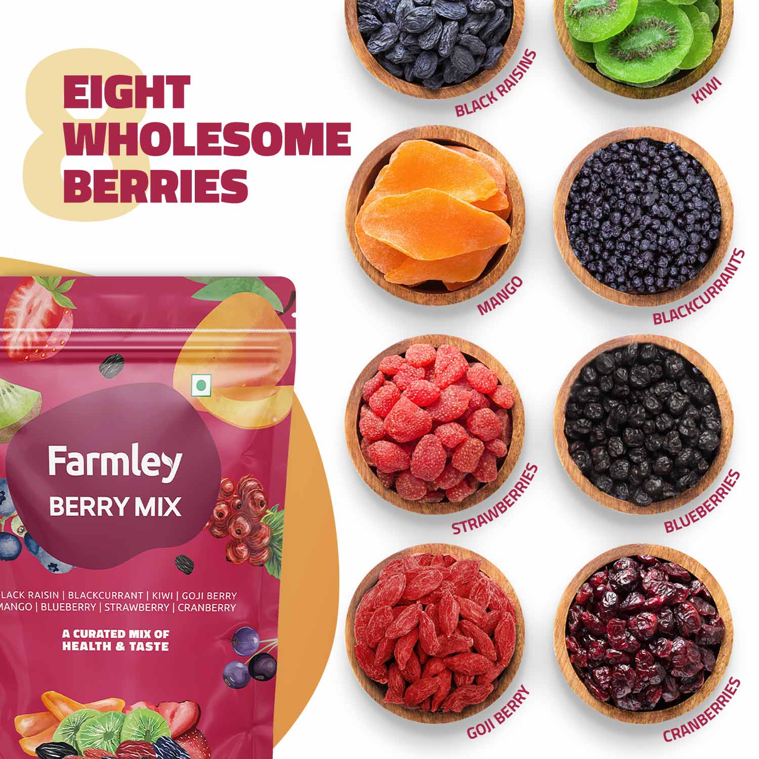 Farmley Combo - Peri - Peri Party Mix(405 g) + Thai Chilli Cashews(200 g) + Black Pepper Cashews(200 g) + Berry Mix(200 g)