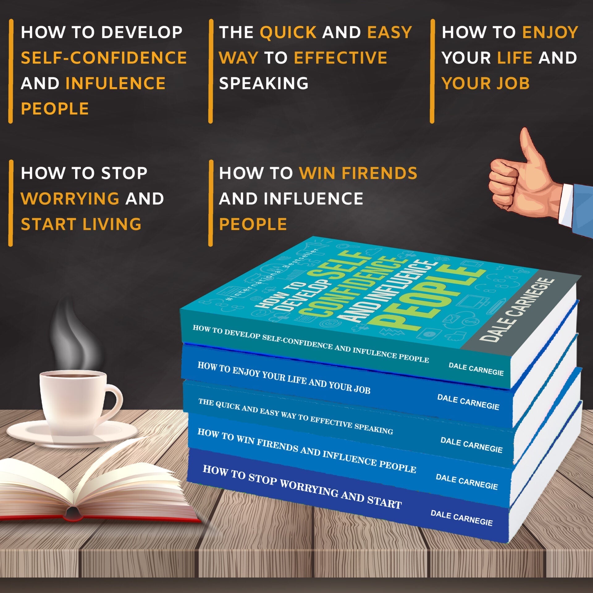 The Best Books of Dale Garnegie (Set of 5) - How To Enjoy Your, Develop Self Confidence, Influence People and Many More  Grab2Buy Sheth Books Grab2Buy