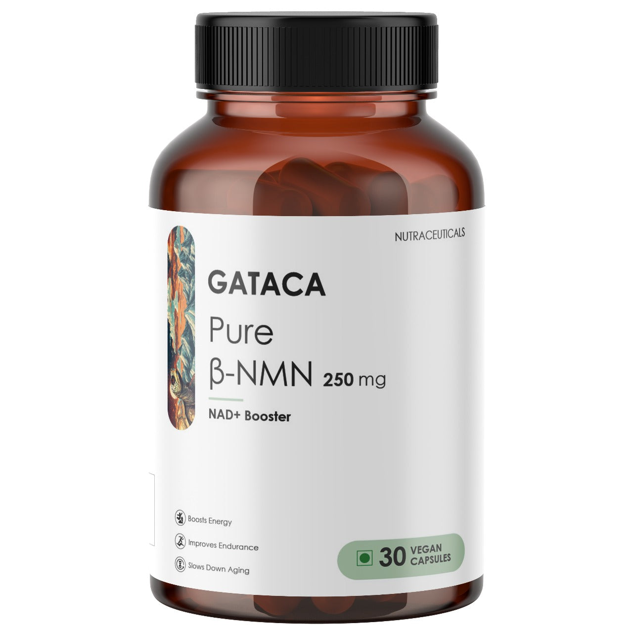 GATACA Pure β-NMN - 250 mg Capsules, Backed by 21 Patents 