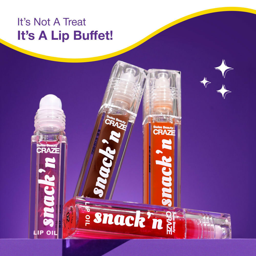Swiss Beauty Craze Snack'N Nourishing Lip Oil - 1. Cinnamon Roll 