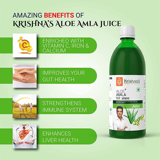 Krishna's Herbal & Ayurveda Aloe+ Amla Juice 