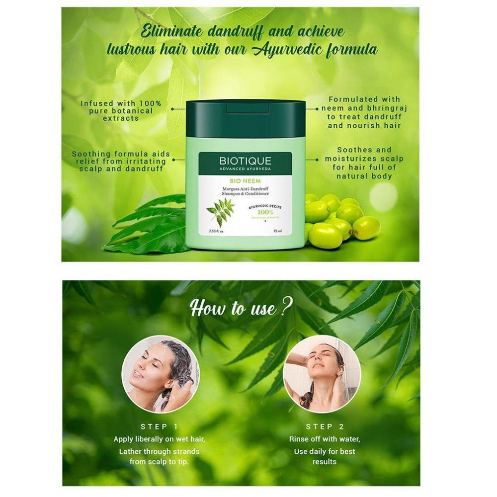 Biotique Bio Neem Margosa Anti Dandruff Shampoo & Conditioner