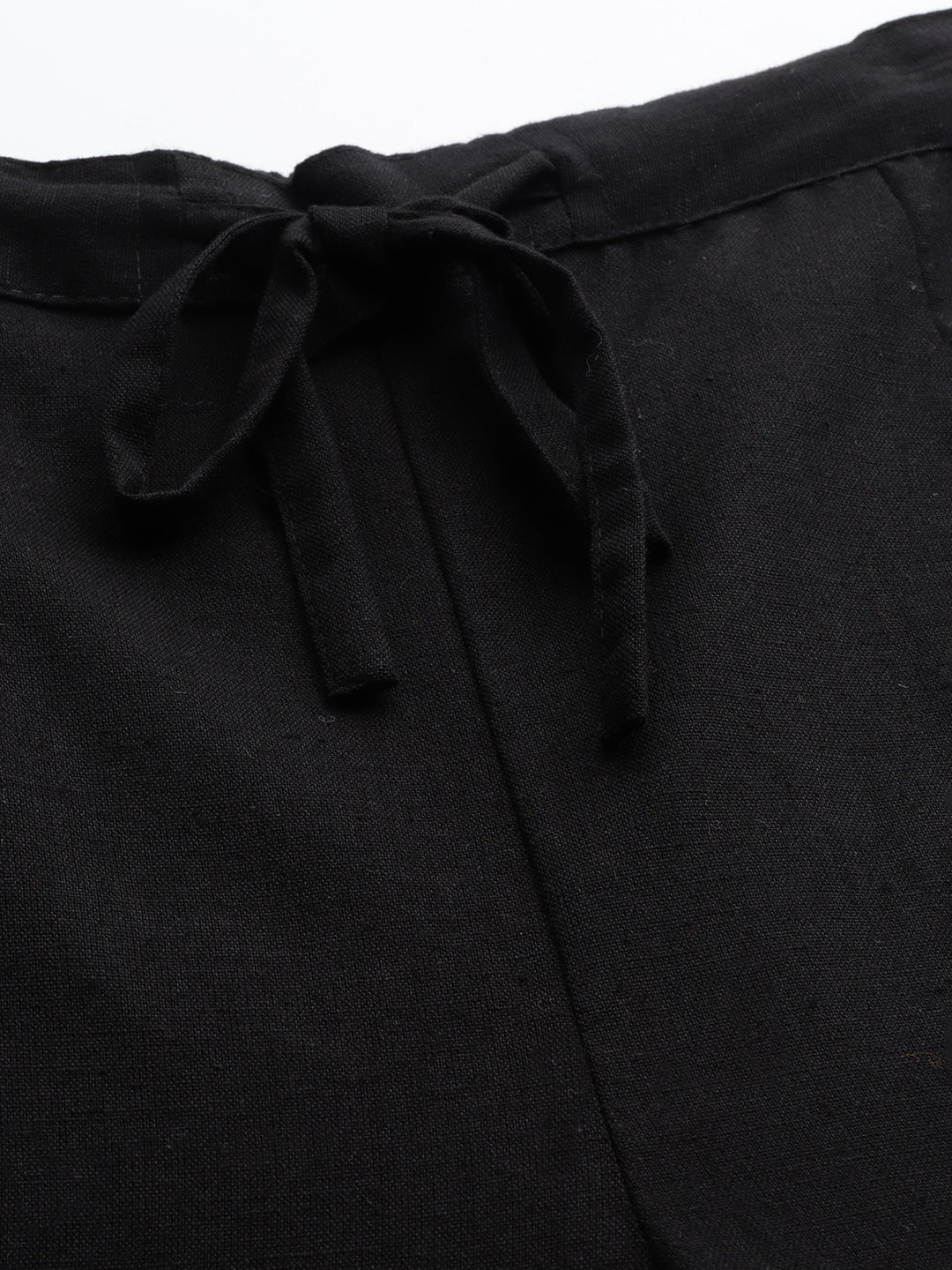 Yufta Black Cotton Fit Trousers  Grab2Buy Yufta Grab2Buy