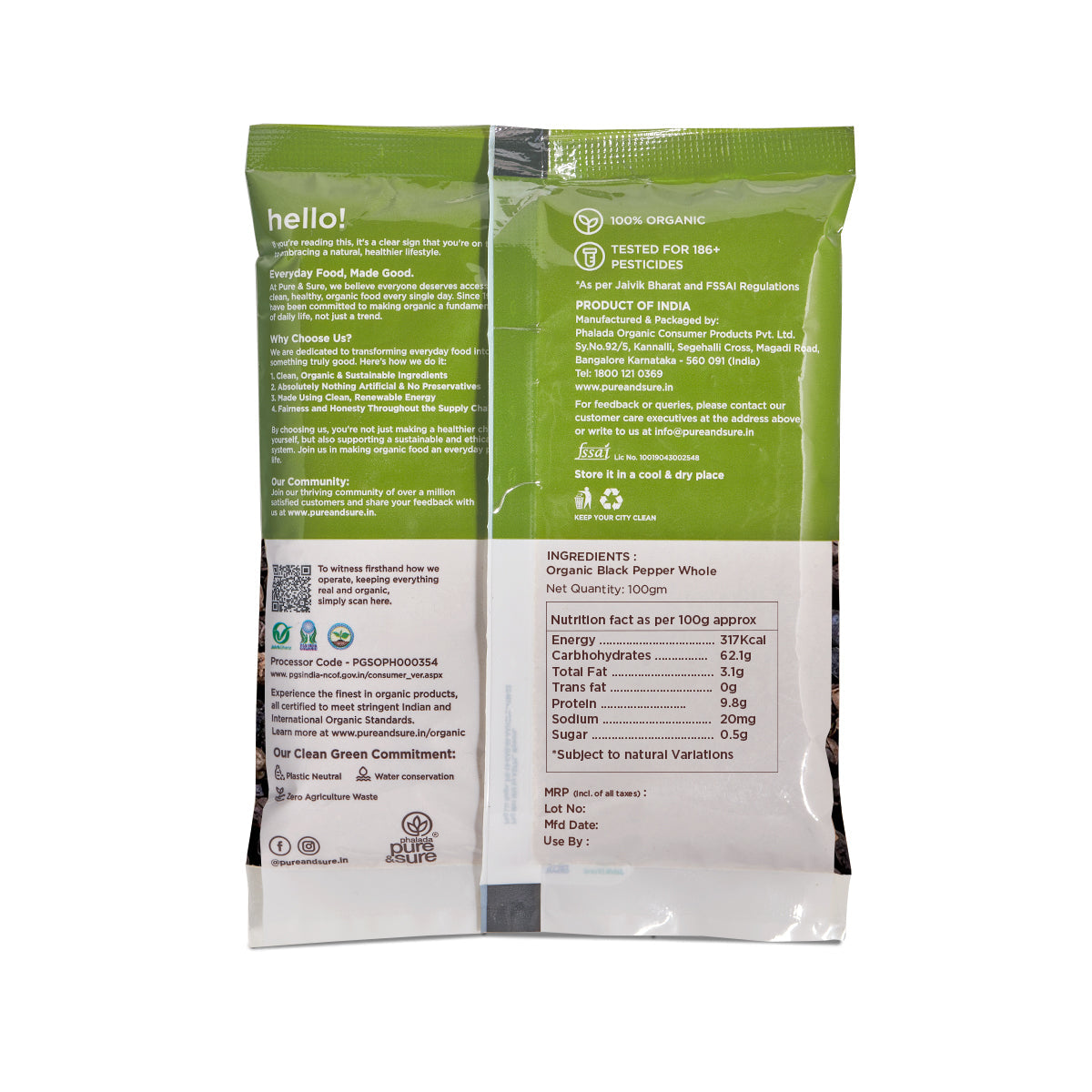 Pure & Sure Organic Black Pepper Powder 