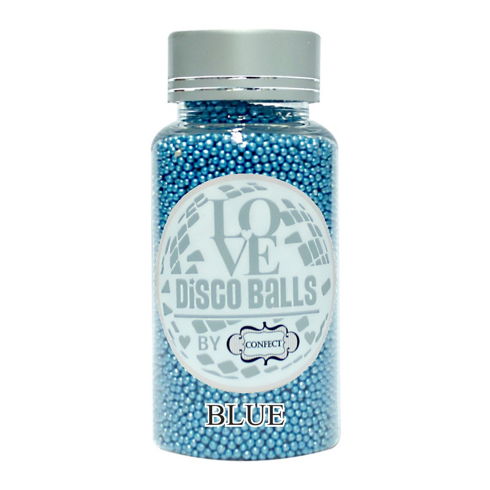 Confect Blue Disco Balls Sprinkles 2 MM