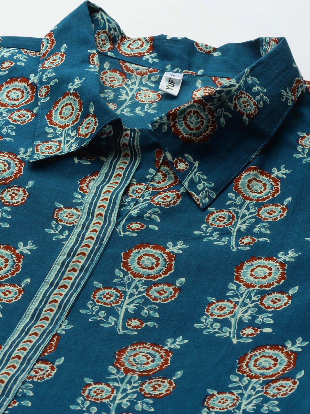 Yufta Blue Floral Print Top  Grab2Buy Yufta Grab2Buy