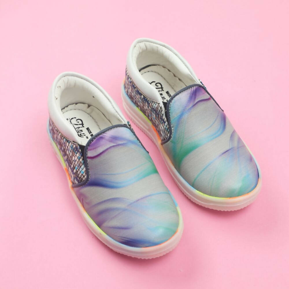 Tiny Bugs Unisex Sea Printed Slip Ons Sneakers - Grey  Grab2Buy Tiny Bugs Grab2Buy