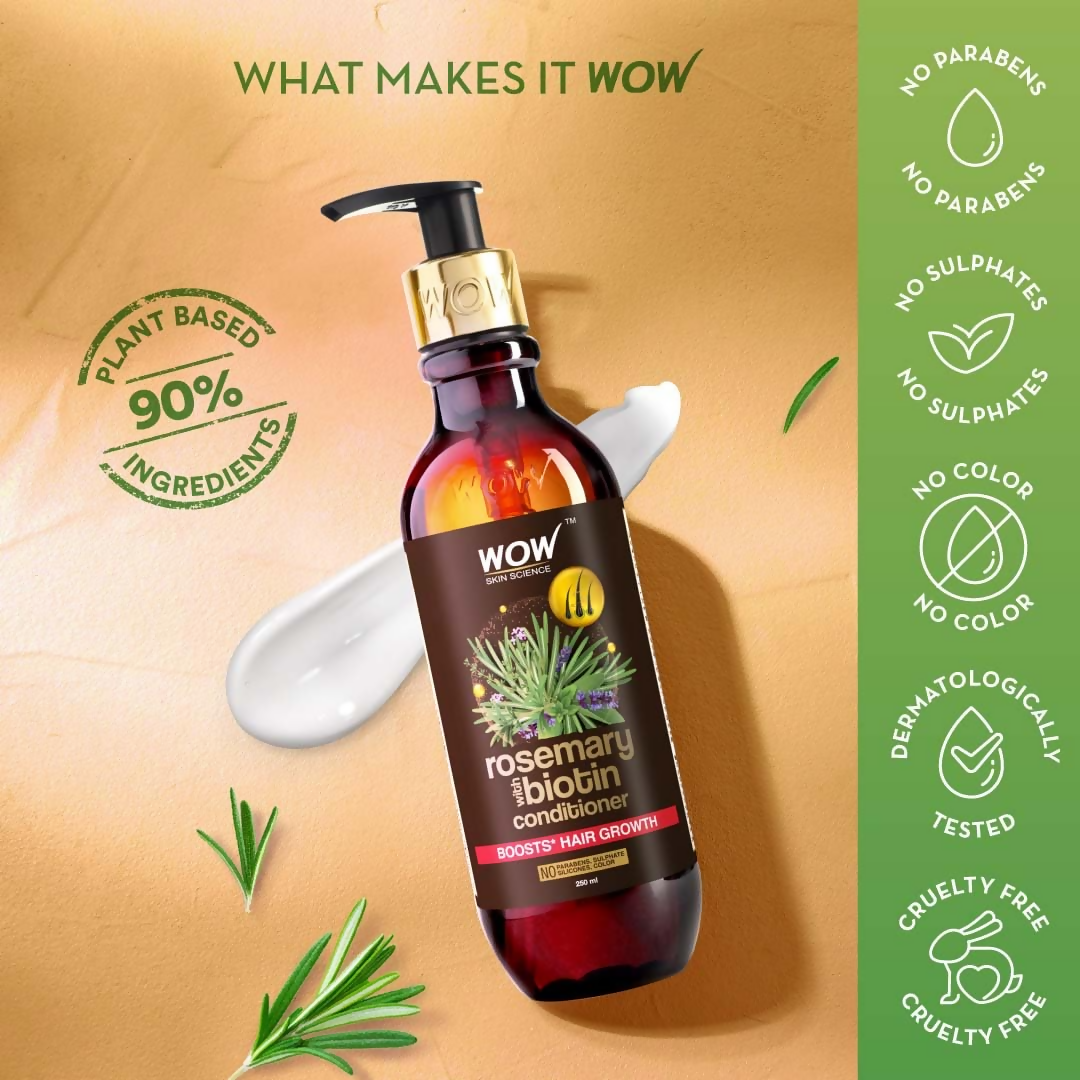 Wow Skin Science Rosemary With Biotin Anti Hair Fall Conditioner  Grab2Buy Wow Skin Science Grab2Buy