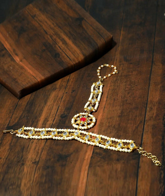 Joban Fashion Kundan Hathphool For Women 