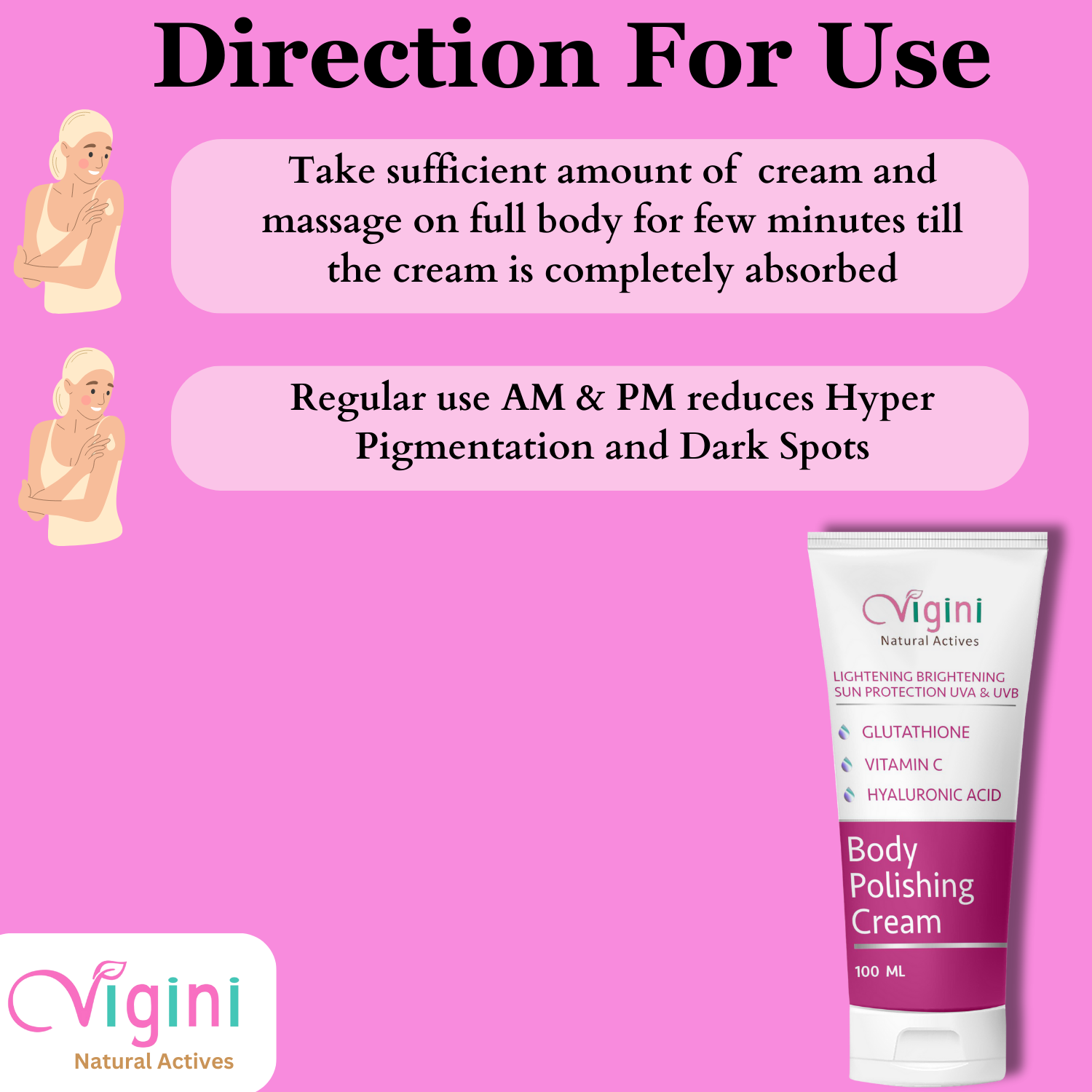 Vigini Whitening Lightening Body Polishing Day Night Gel Cream  Grab2Buy Vigini Grab2Buy