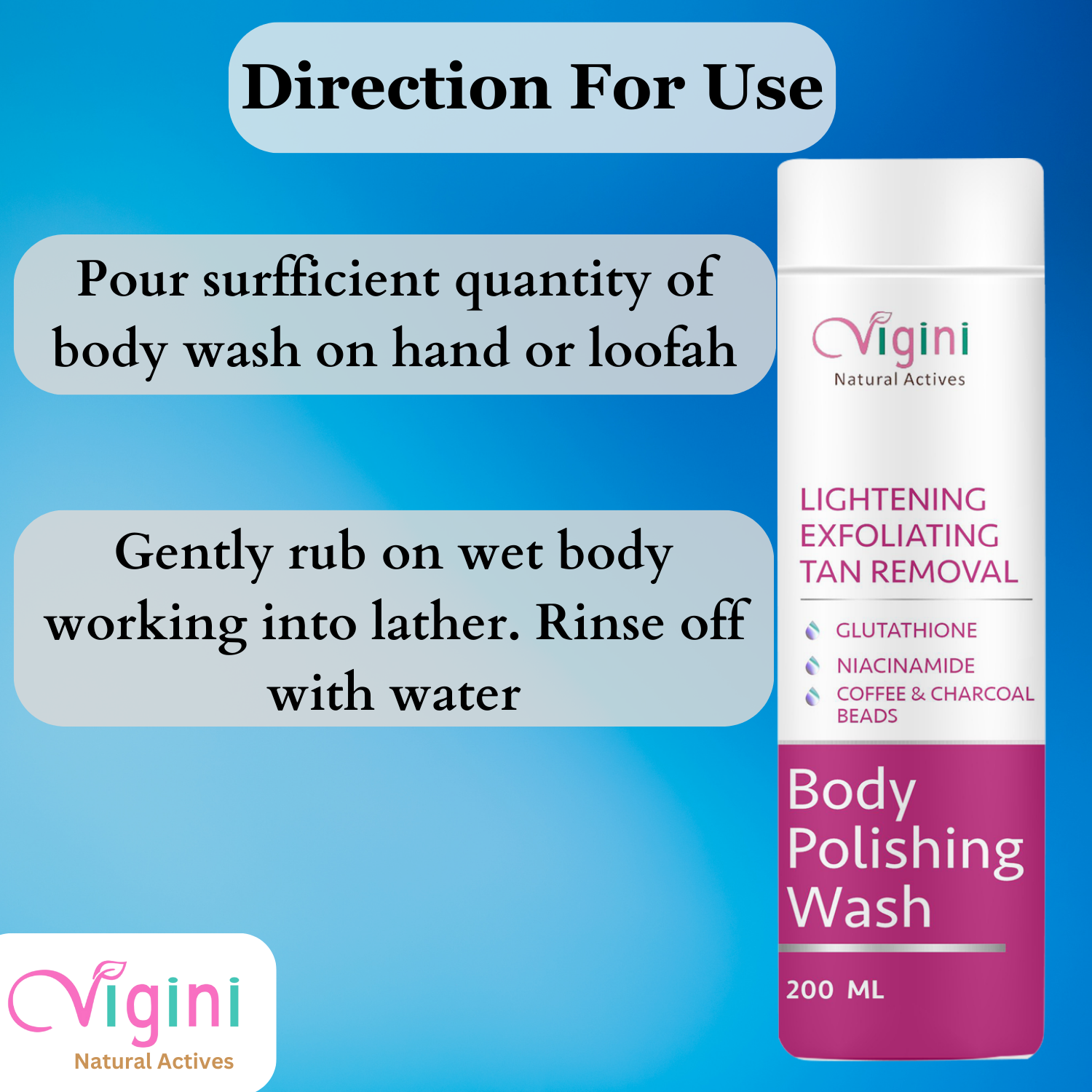 Vigini Lightening Brightening Body Polishing Wash for Men Women  Grab2Buy Vigini Grab2Buy