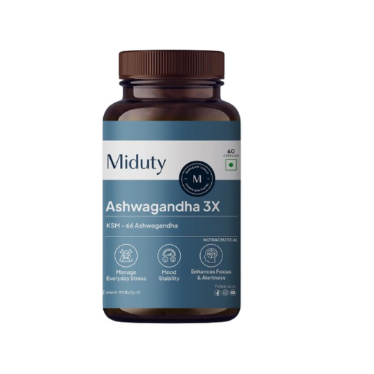 Miduty KSM 66 Ashwagandha 3x capsules 