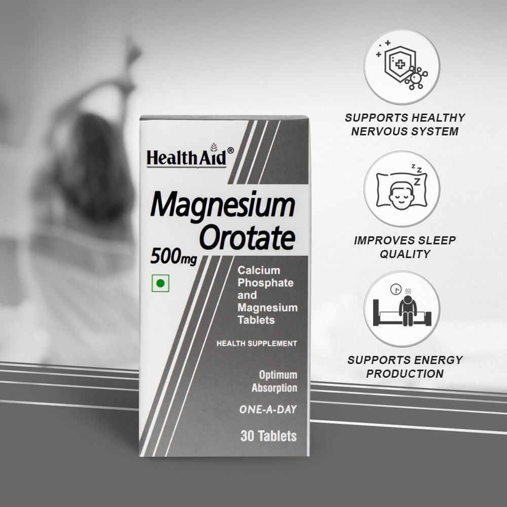 HealthAid Magnesium Orotate 500 mg Tablets 