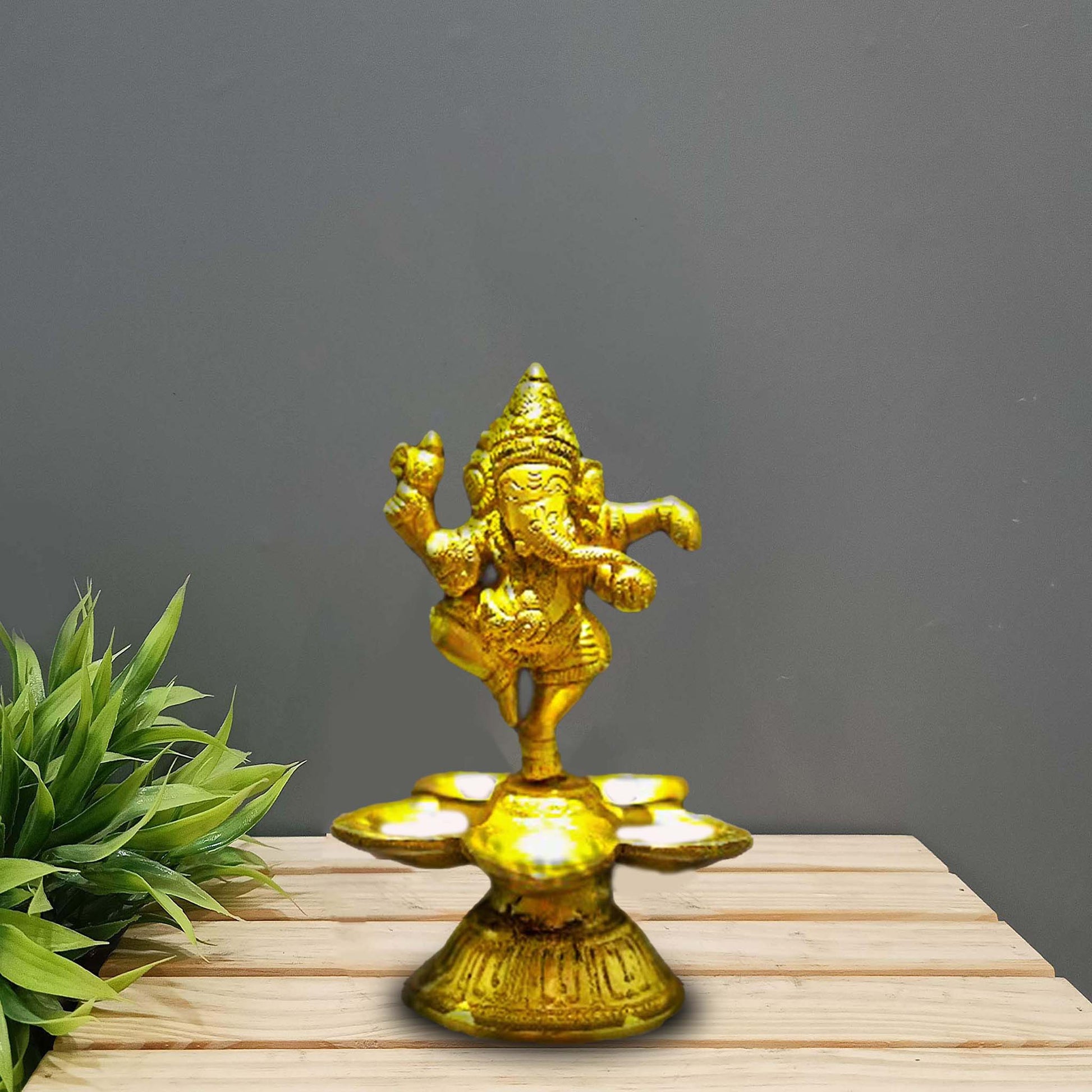 Brass Ganesha Deepa - Grab2buy