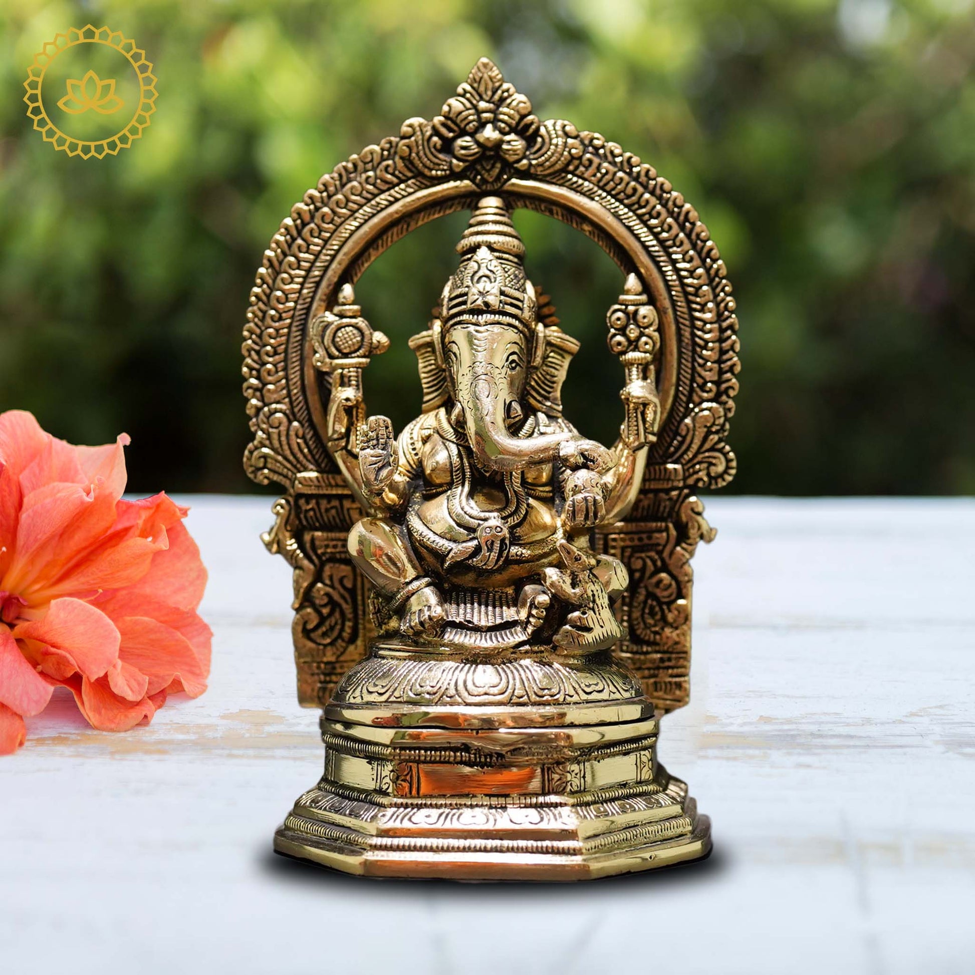 Brass Ganesha Idol - Divine Remover of Obstacles and Bestower of Fortune - Grab2buy