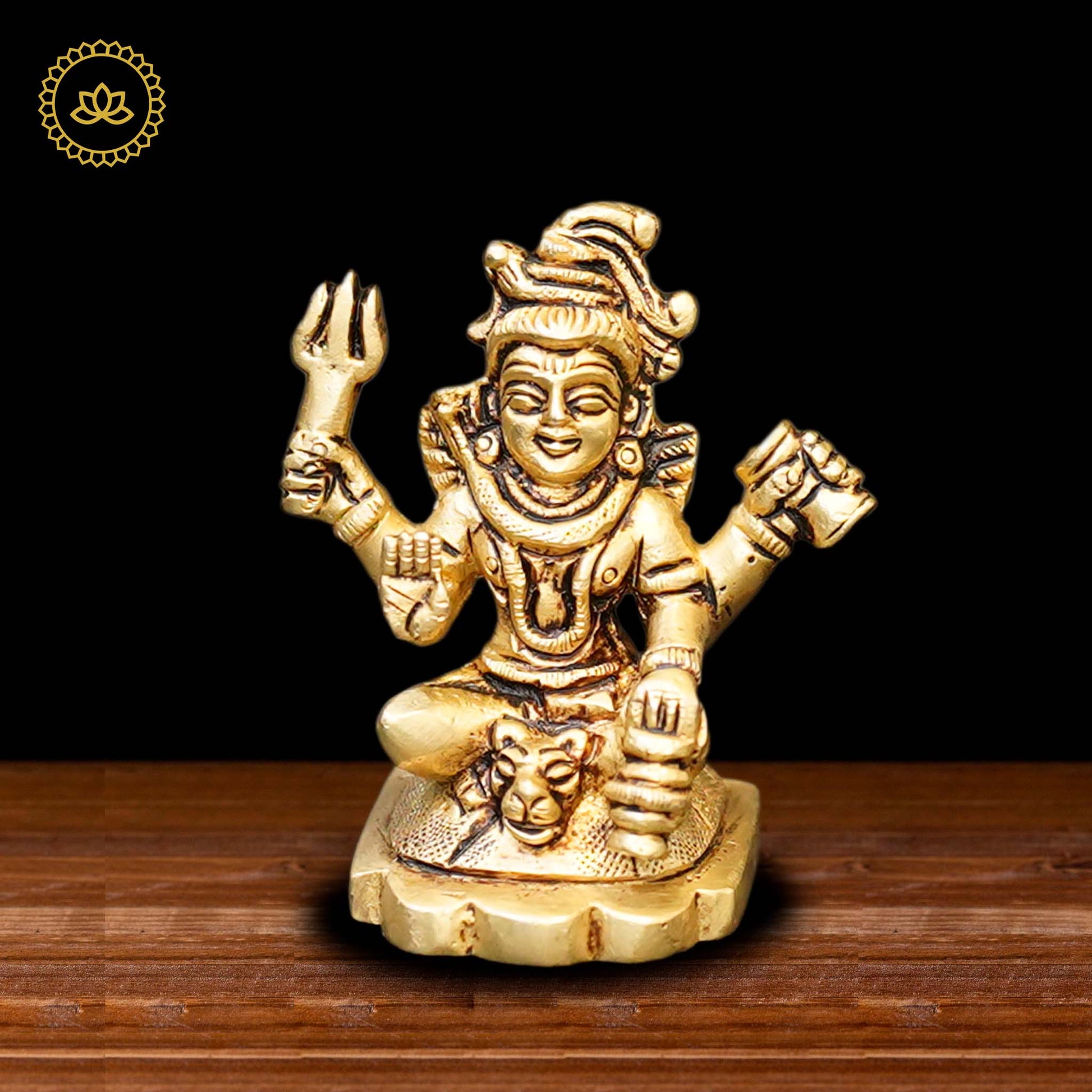 Brass Ishwar Sitting Idol - Grab2buy