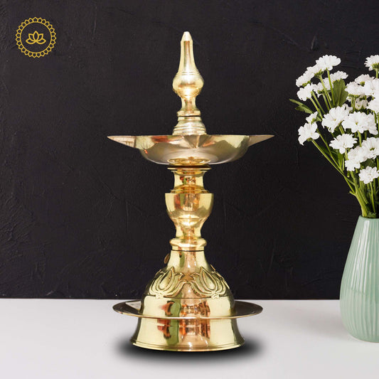Brass Kamal Deepa - Lotus-inspired Illumination for Homes - Grab2buy