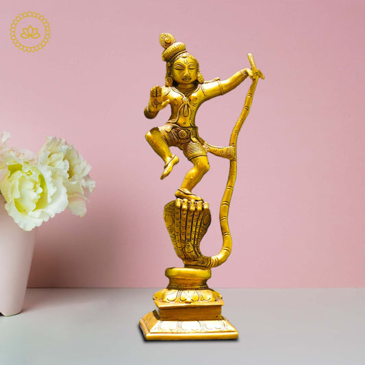 Brass Krishna Kali Idol - Symbol of Divine Balance and Power - Grab2buy