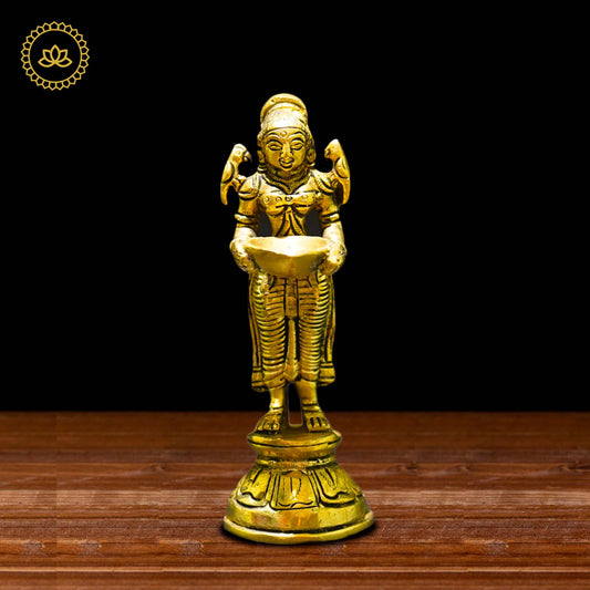 Brass Malli Deepa - Divine Illumination for Spiritual Seekers - Grab2buy