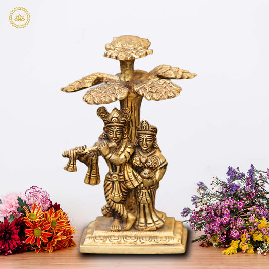 Brass Radha Krishna Idol - Grab2buy