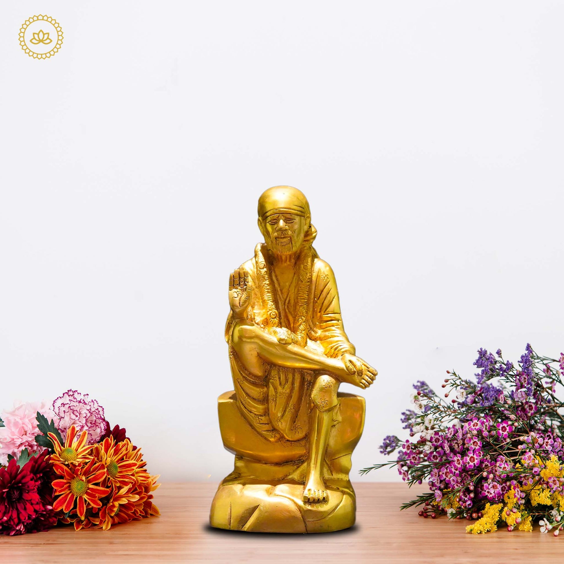Brass Sai Baba Idol - Divine Presence of Love and Compassion - Grab2buy