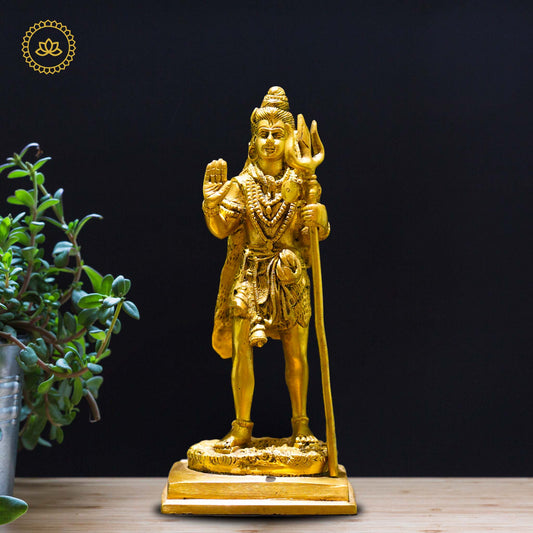 Brass Standing Shiva Idol - Divine Presence of Transformation and Bliss - Grab2buy