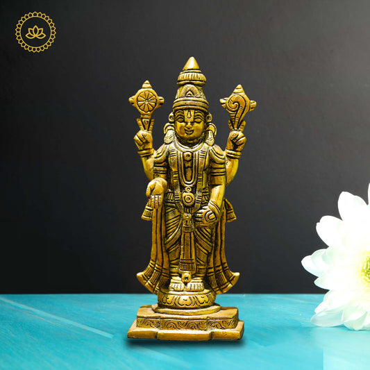 Brass Venkatramana Statue - Divine Blessings for Homes - Grab2buy