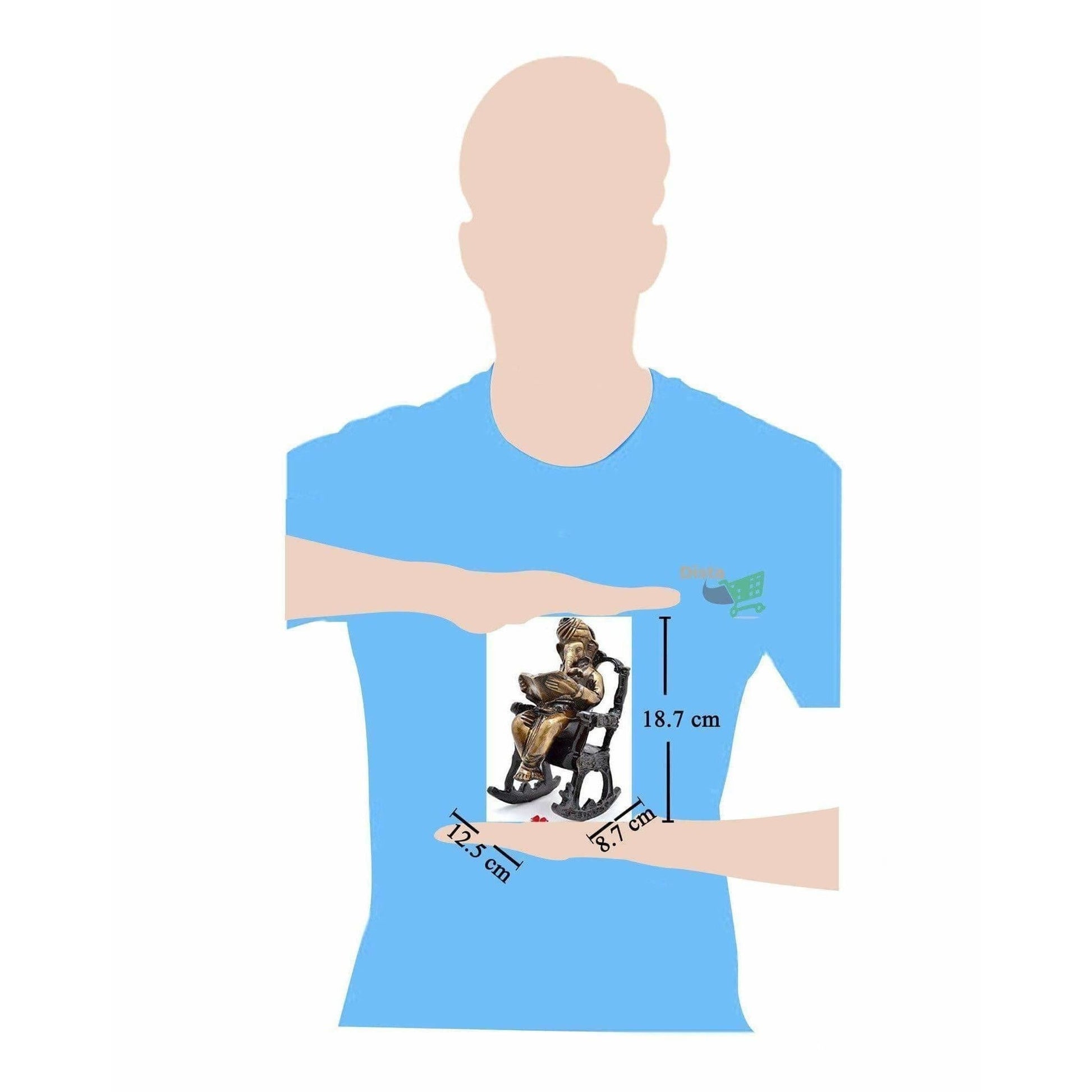 Brass - Ganesha on Rocking Chair - Grab2buy