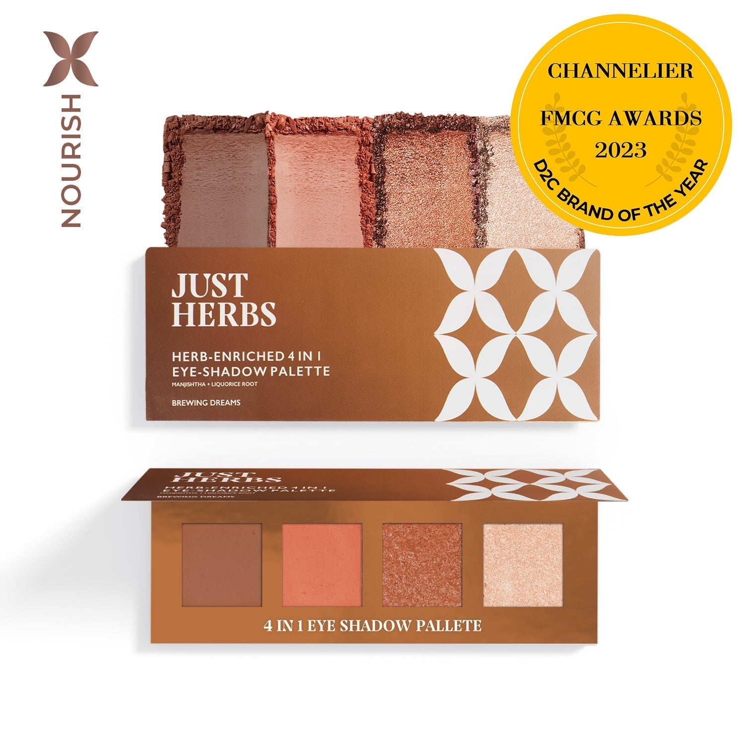 Herb Enriched 4-in-1 Eye-shadow Palette with Manjishtha and Liquorice Root 