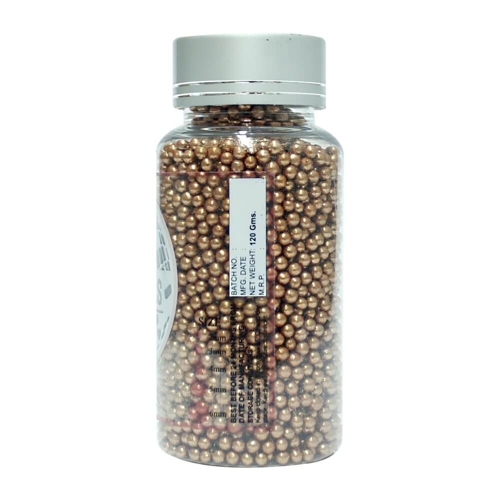 Confect Bronze Disco Balls Sprinkles 3 MM