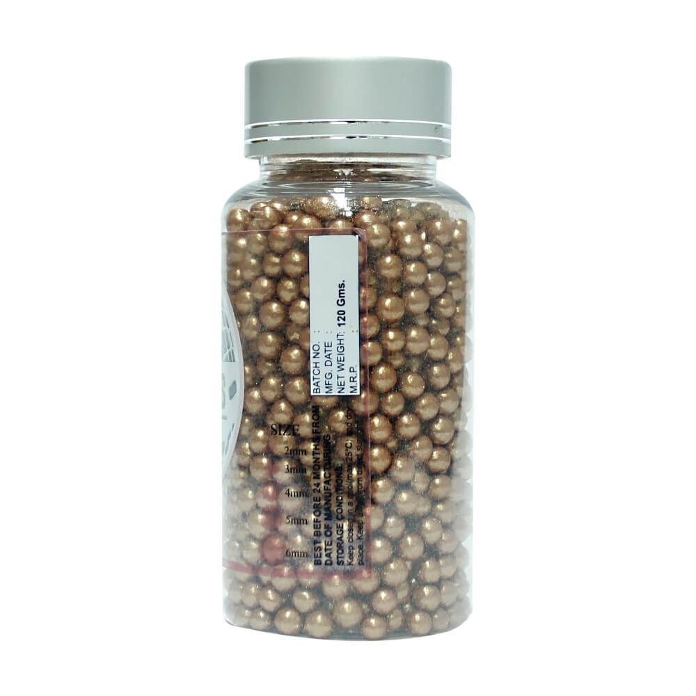 Confect Bronze Disco Balls Sprinkles 6 MM