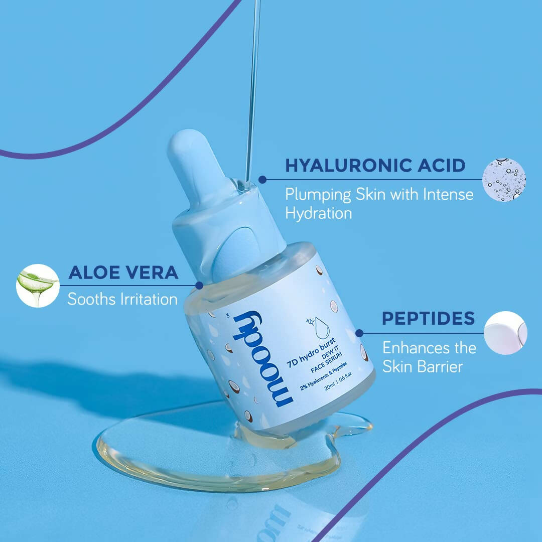 Moody 7D Hydro Burst Face Serum with 2% Hyaluronic & Peptides 