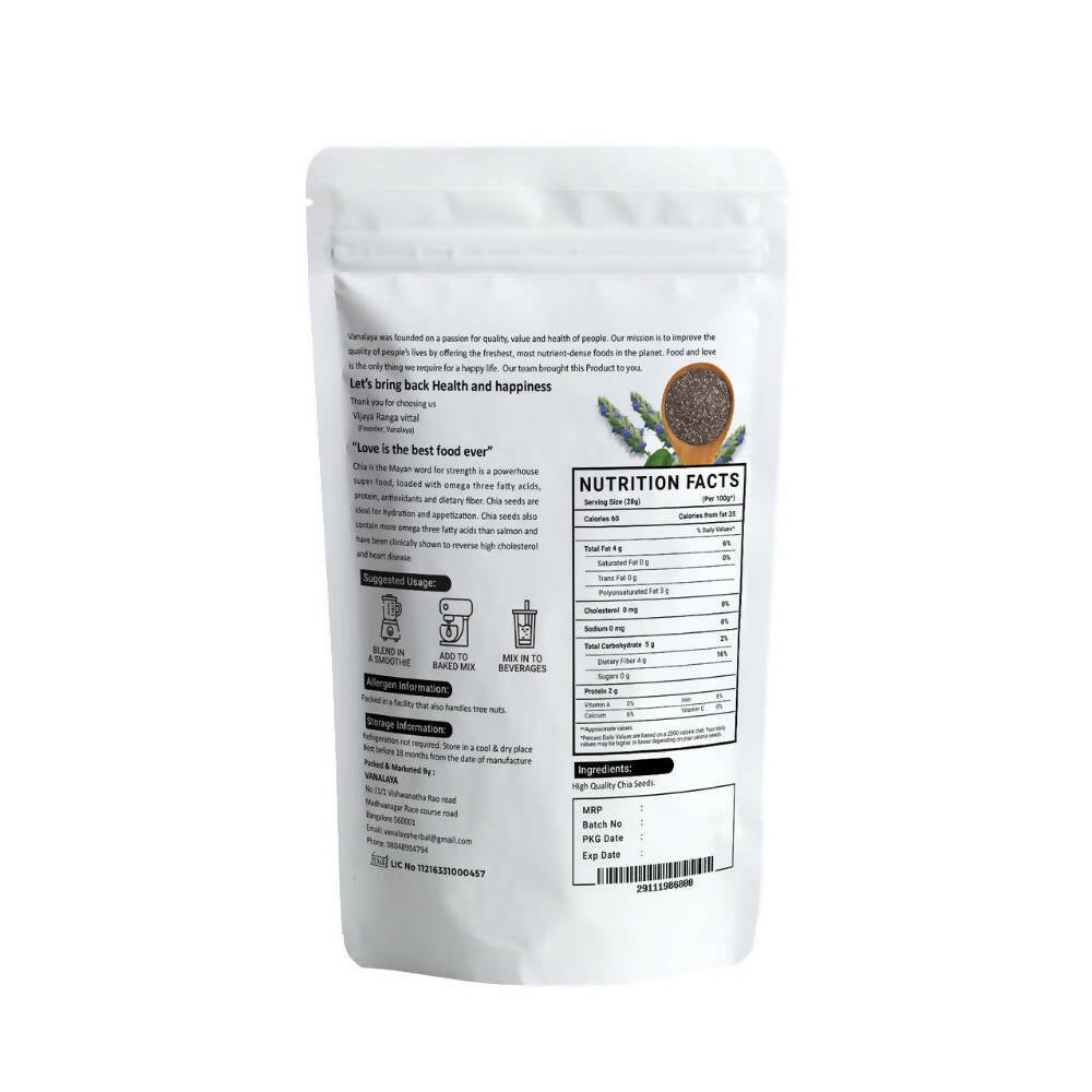 Vanalaya Organic Chia Seeds  Grab2Buy Vanalaya Grab2Buy