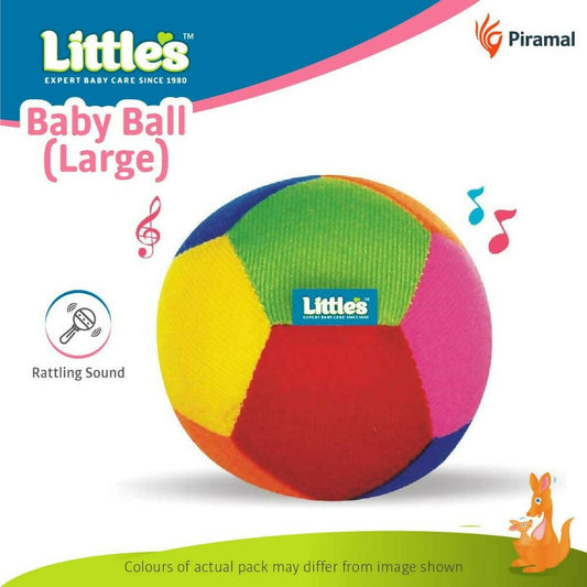 Little's Soft Plush Baby Ball With Rattle Sound Multicolor - Grab2buy