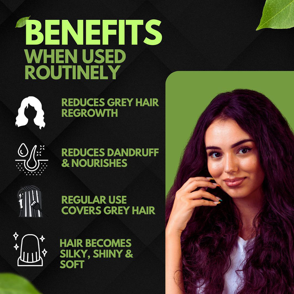 Samisha Burgundy Hair Colour Powder – Original & Organic Reddish Brown