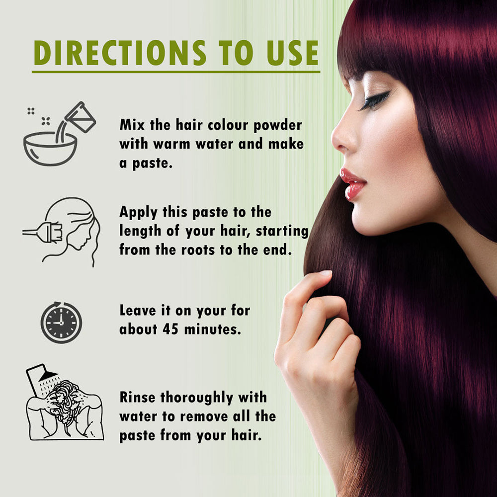 Samisha Burgundy Hair Colour Powder – Original & Organic Reddish Brown