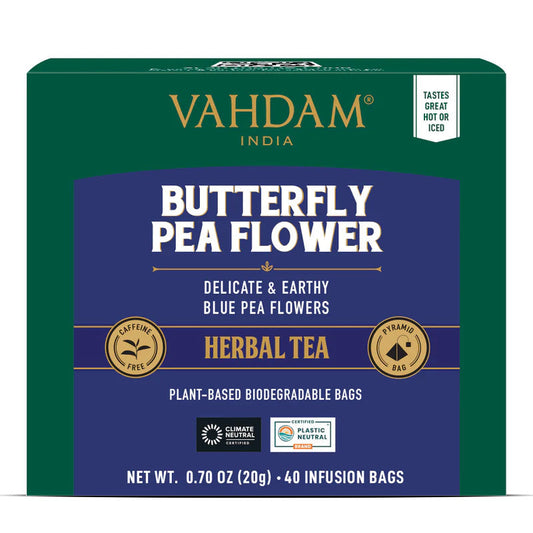 Butterfly Pea Flower Herbal Tea, 40 Count 