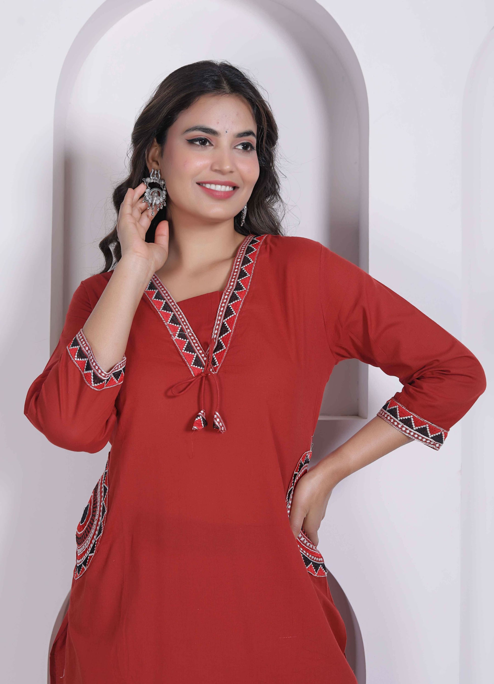 Miravan Womens Brown Straight Kurta Set