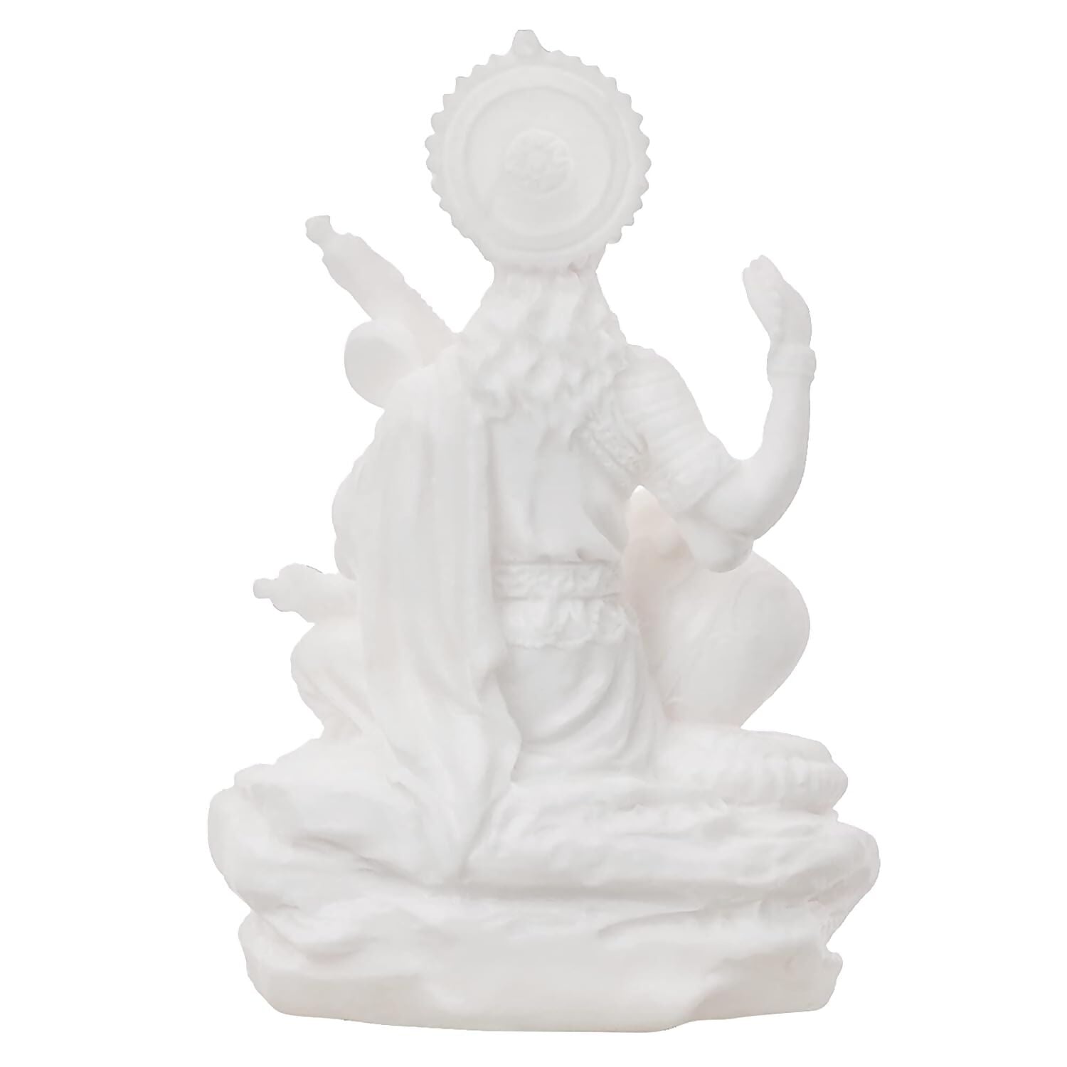 eCraftIndia White Polyresin Goddess Saraswati Statue - Grab2buy