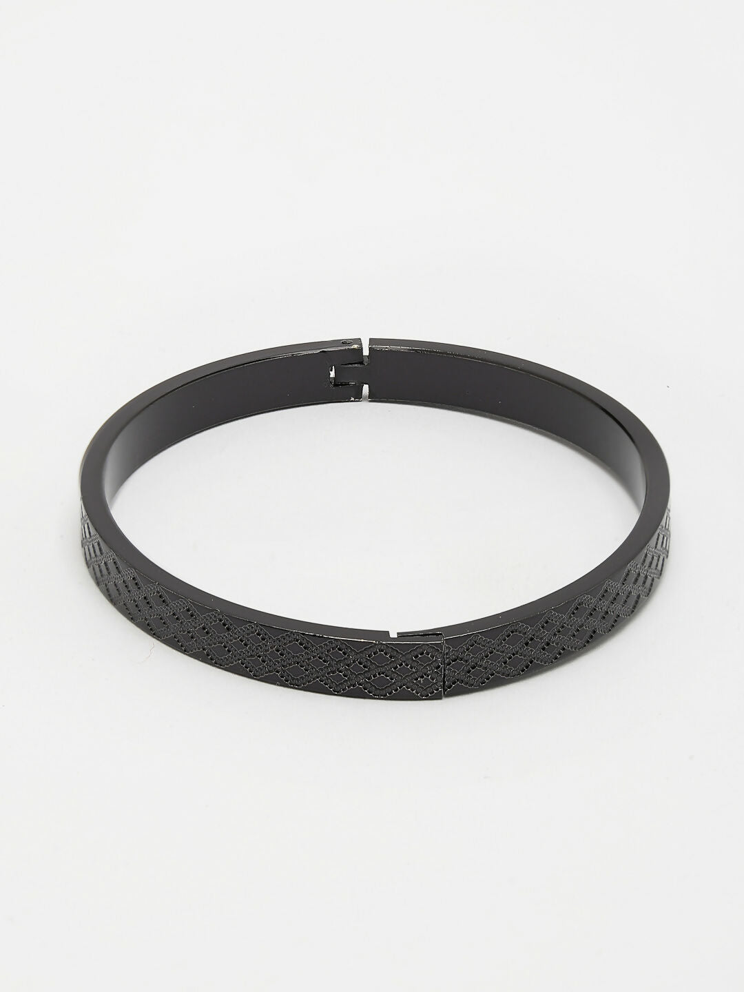 NVR Men's Set of 2 Gold & Black Rhodium-Plated Stainless Steel Kada Bracelet
