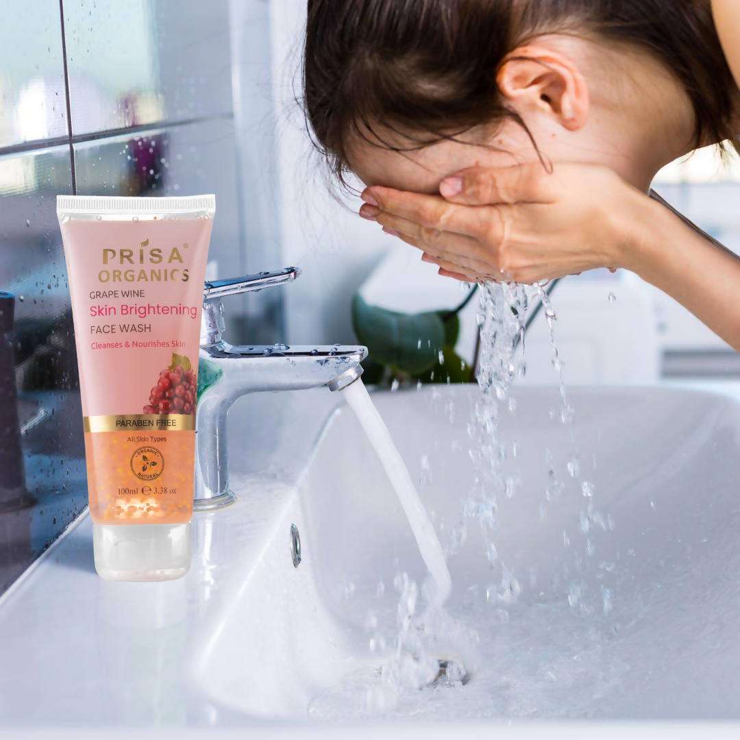 Prisa Organics Grape Wine Skin Brightening Face Wash 