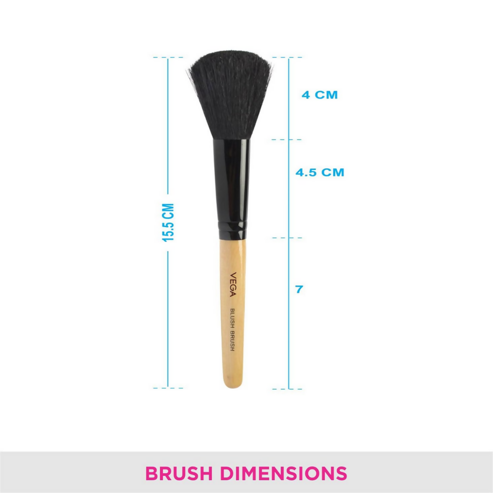 Vega Blush Brush with Wooden Handle and Natural Animal/Synthetic Hair  Grab2Buy Vega Grab2Buy