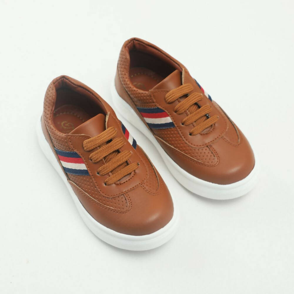 Tiny Bugs Boys Lace Up Casual Sheos - Tan  Grab2Buy Tiny Bugs Grab2Buy