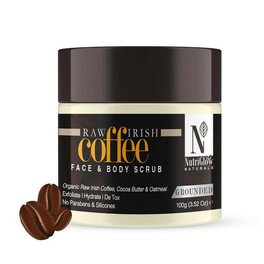 NutriGlow NATURAL'S Raw Irish Coffee Face & Body Scrub - Grab2buy