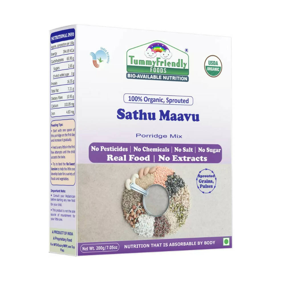 TummyFriendly Foods Stage3 Sprouted Ragi, Brown Rice, Oats, Sathu Maavu, Pulses, Vegetables & Fruit Porridge Mixes For 8 Months  Grab2Buy TummyFriendly Foods Grab2Buy