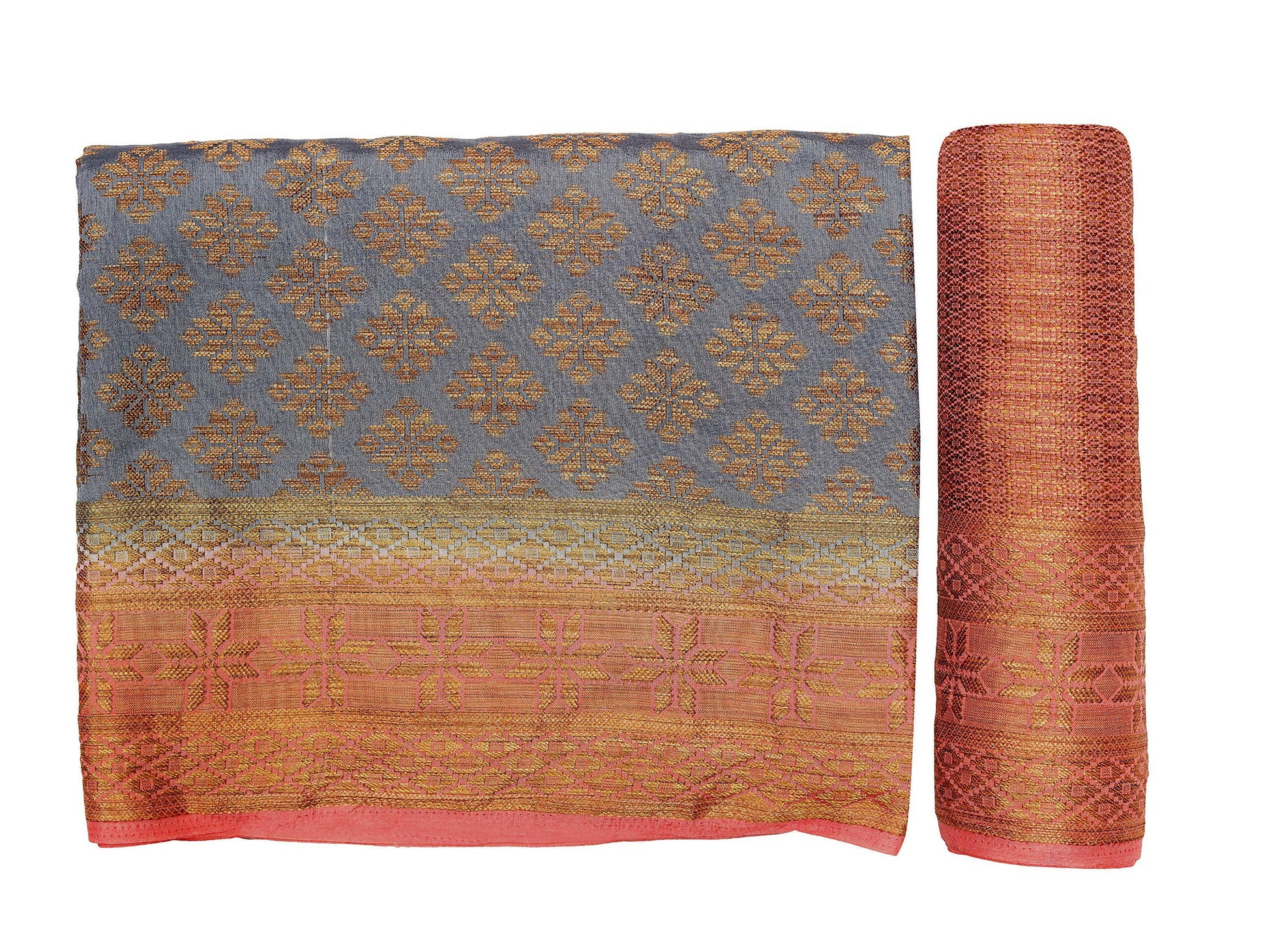 Mimosa Women's Patola Art Silk Grey Saree