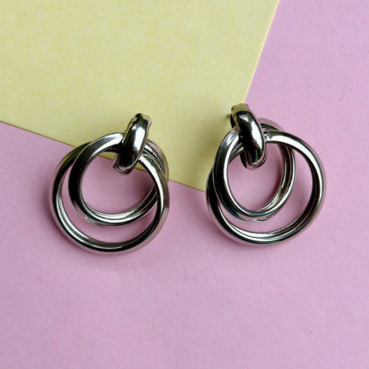 Silver Loop Earrings By House of Ree