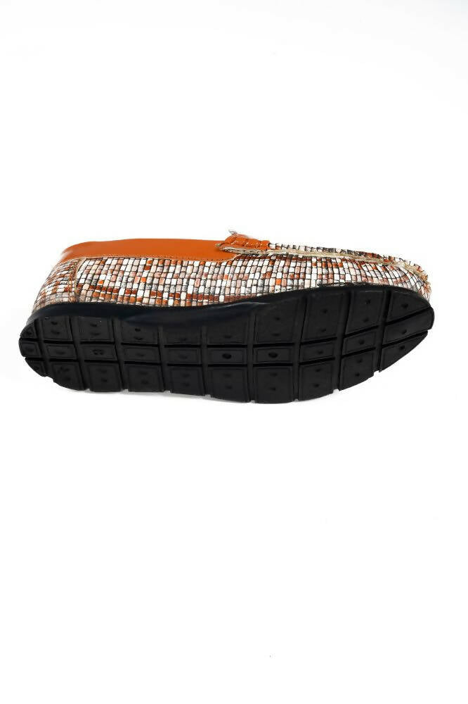 Tiny Bugs Boys Printed Slip On Loafers - Tan  Grab2Buy Tiny Bugs Grab2Buy