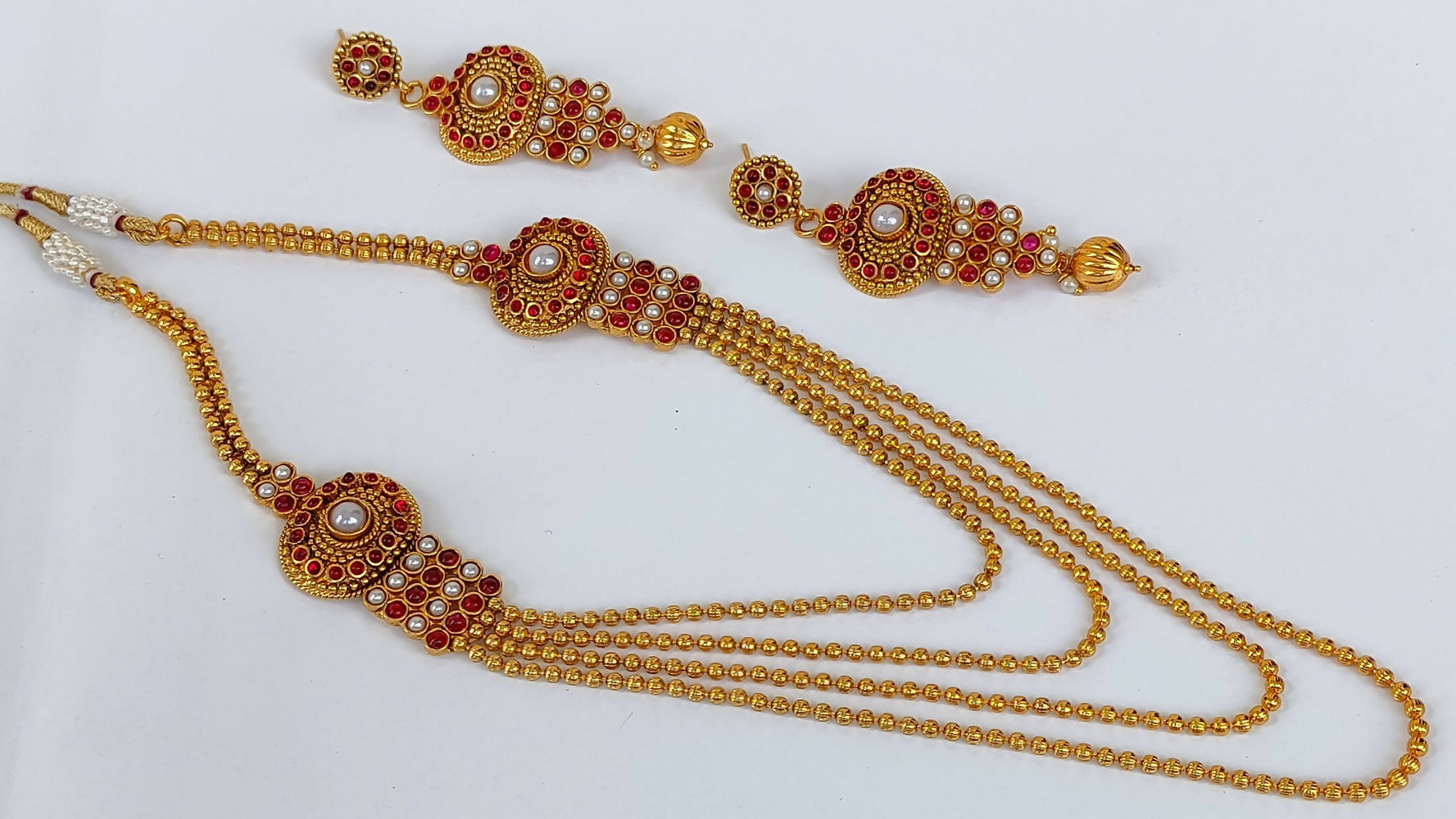 Pink & White kemp layer necklace set - Grab2buy